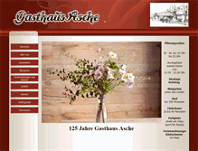 Tablet Screenshot of gasthaus-asche.de